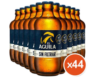 44 Cervezas EL AGUILA SIN FILTRAR por solo 25,81€
