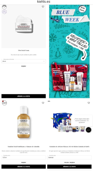 Regalo Neceser+5 Minitallas por compras en Kiehl's.