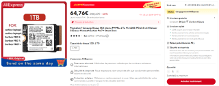 Samsung-Disque SSD interne PM991a 1 To à 64,76€