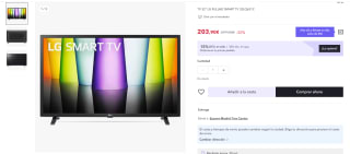 Smart TV 32" marca LG FHD modelo 32LQ631C 188,99€