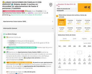 Apartamentos Costa Azahar 3000 con piscina y capacidad de hasta 6 personas desde 61€ pxp