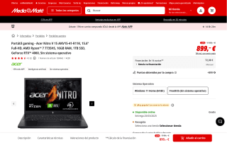 Acer Nitro V 15 por 764,15€