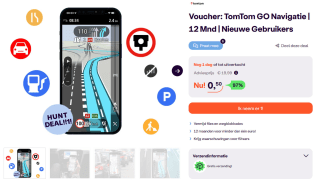 Voucher voor TomTom GO Navigatie 12 Mnd voor €0,50 bij iBOOD