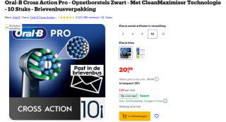 Oral-B Pro Cross Action Zwart Opzetborstels - 10 Stuks voor €20,09 bij Bol
