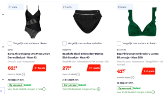 2 + 1 gratis op been- en ondermode bij bol.com