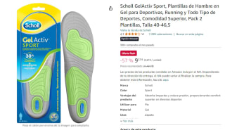 Scholl GelActiv Sport, Plantillas de Gel Deportivas por 9,22€
