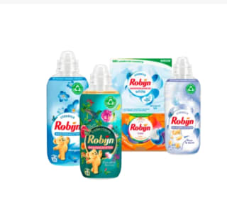 Robijn Wasverzachter, doekjes of capsules 5 halen = 2 betalen bij de Plus
