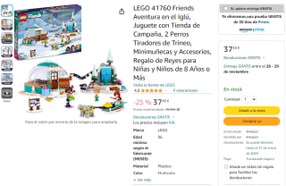 LEGO 41760 Friends Aventura en el Iglú por 37,43€