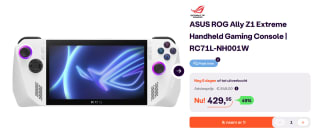 ASUS ROG Ally - AMD Ryzen Z1 Extreme - 512 GB - Wit voor €429,95 bij Ibood
