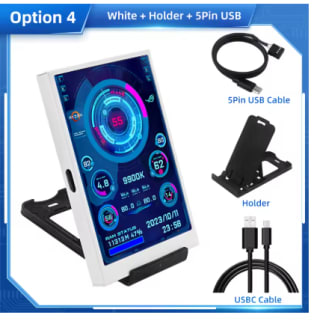 Secundair scherm voor computer 3,5 inch IPS Type C CPU GPU RAM HDD-scherm 320 * 480 USB LCD-monitor voor €14,99 bij Aliexpress