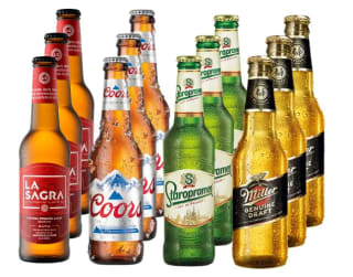 Pack degustación x12 Cerveza Lagers del Mundo 330ml c/u por 8.64€