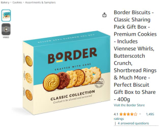 Buy Amazon's Border biscuits classic sharing pack gift box for £3.84