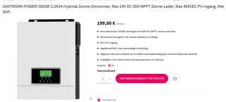 Daxtromn Power Smart Zonne-omvormer 3000W voor €175 bij Geekmaxi