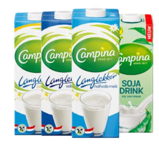 Campina Langlekker of plantaardig 1+1 gratis bij de Plus