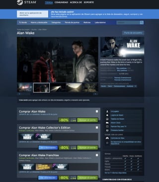 Juego Alan Wake Steam por solo 2,59€