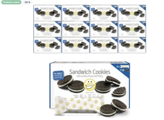 Pack Familiar EASIS Kakaokekse sin azúcar añadido con relleno de crema de vainilla 12x16 a solo 8,99€