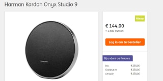 Onyx Studio 9 Harman Kardon - Draadloze bluetooth speaker voor €144 + 1.500 ING punten
