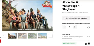 Toegangstickets voor Slagharen voor €16,50 via de AD
