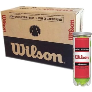Cajón 72 pelotas pádel Wilson Rush 100 por 49,80€