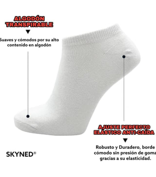 30 Pares de Calcetines tobilleros cortos Negros y Blancos Unisex por 21,99€