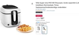 Tefal Super Uno FR3140 frituurpan voor €69,99 bij Amazon