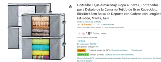 GoMaihe Cajas Almacenaje Ropa 4 Piezas por 15,99€