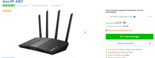 Asus RT-AX57 Router voor €62 na cashback bij Coolblue