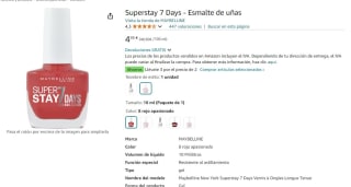3ud Superstay 7 Days - Esmalte de uñas rojo apasionado por 9,99€