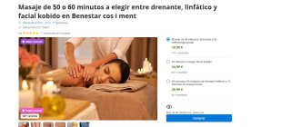 Masaje de 50 minutos: drenante y de reflexología podal por 19,99€ (nuevos usuarios)