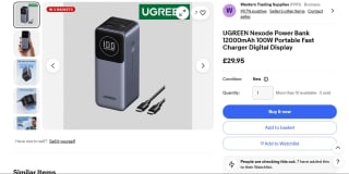 UGREEN Nexode 12000mAh 100W Power Bank – available for £29.95