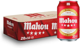 Pack 28 latas Mahou 5 Estrellas de 33cl por 12,53€
