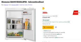 Siemens iQ100 KI22L2FE1 inbouwkoelkast voor €359 bij Bol