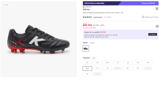 Zapatillas de Futbol Kelme K-fighting Mg por 22.95€ (Cuenta Nueva 13.77€)