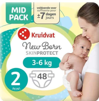 50% korting op midpack maat 0 t/m 3 Kruidvat luiers