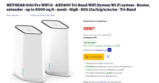 NETGEAR Orbi Pro WiFi 6 - AX5400 Tri-Band WiFi System voor € 399,95 bij Bol.com