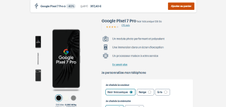 Google Pixel 7 Pro Volcanique 128 Go à 357,40€