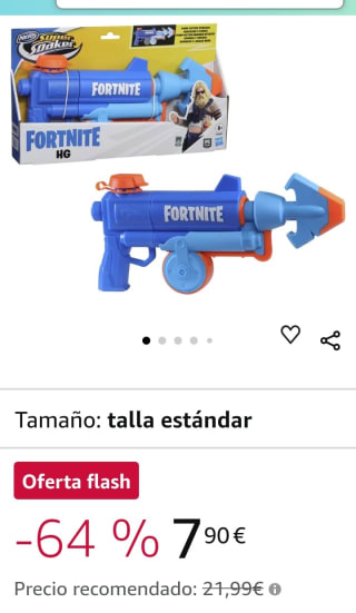 Nerf Super Soaker Fortnite por 7,90€.
