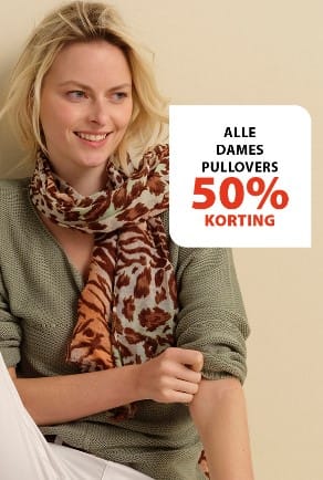 50% korting op alle dames truien bij terStal