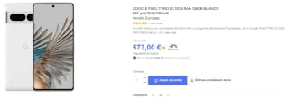 Google Pixel 7 PRO 5G de 12GB/128GB por 573€