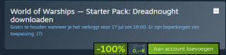 Get World of Warships — Starter Pack: Dreadnought gratis bij Steam