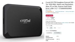 Crucial X9 2TB Draagbare Externe SSD voor €106,99 bij Amazon