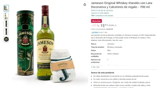 Jameson Whiskey con Lata Decorativa y Calcetines de regalo 700 ml por 15,99€