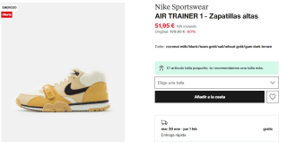 Zapatillas Nike Air Trainer 1 por 41,56€