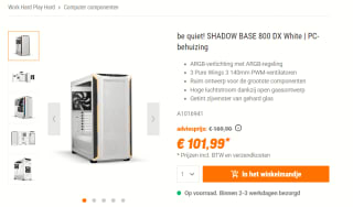 be quiet! Shadow Base 800 DX, Wit voor €101,99 bij Nbb
