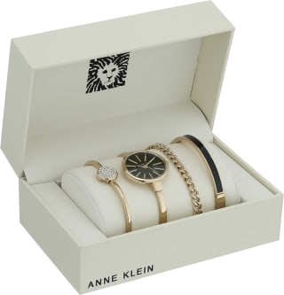 Anne Klein Gouden Stalen Horloge en Armband Set voor €67 bij Amazon