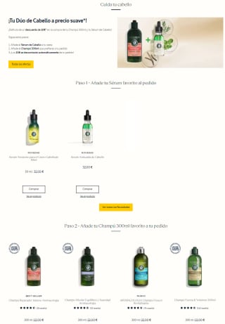 10€ dto en la compra de champú y sérum