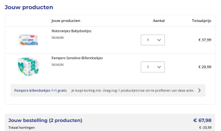 1+1 gratis op Billendoekjes bij Trekpleister