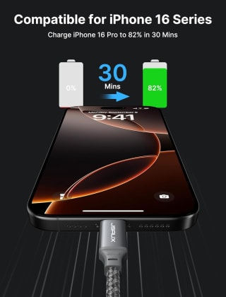 JSAUX USB C naar USB C Kabel 100W 3M voor €4,97 dmv code via Amazon