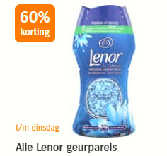 60% korting op alle Lenor Geurparels bij de AH