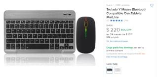 Teclado y Mouse Bluetooth por $220 | Descuento Mercado Libre